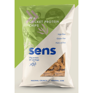 Sens - Hrachové chipsy s cvrččím proteinem, 80 g