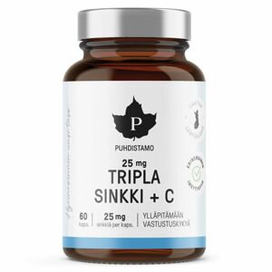 Puhdistamo - Triple Zinc + Vitamin C, 60 kapslí