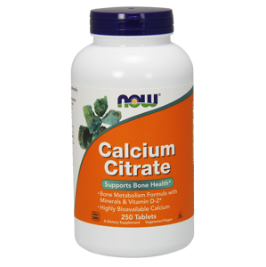 Now® Foods NOW Calcium Citrate with minerals & Vitamin D-2 (vápník s minerály a vitamínem D2), 250 tablet