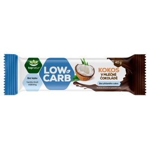 Topnatur - Low Carb tyčinka, kokos v mléčné čokoládě, 40 g