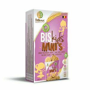 BISkids - BIO dětské celozrnné mini sušenky bez přidaného cukru 36M+, 120g *CZ-BIO-001 certifikát
