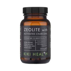 KIKI Health Zeolite With Activated Charcoal (Zeolit s aktivním uhlím), 360 mg, 100 rostlinných kapslí