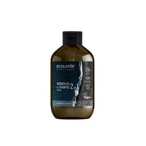Ecolatiér Urban - Pánský sprchový gel a šampon 2v1, grep a verbena, 600 ml