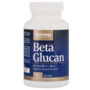 Jarrow Formulas Jarrow Beta Glucan, Beta Glukany, 250 mg, 60 kapslí  /  Expirace 07/2022 Expirace 07/2022