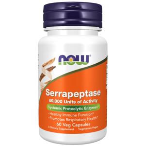 Now® Foods NOW Serrapeptase (serapeptáza), 60 rostlinných kapslí