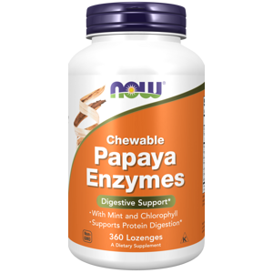 Now® Foods NOW Papaya Enzymes, přírodní trávící enzymy, 360 pastilek