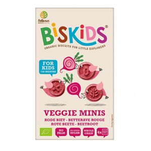 BISkids - BIO dětské celozrnné mini sušenky s červenou řepou bez přidaného cukru 36M+, 120g