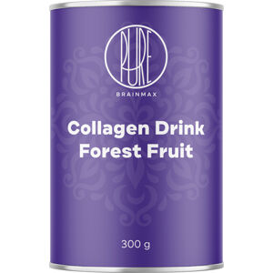 BrainMax Pure Collagen Drink, kolagen nápoj, lesní ovoce 300 g Hydrolyzovaný grass-fed kolagen, téměř 9000 mg na dávku!