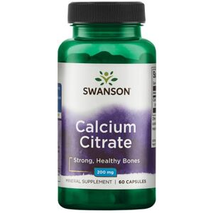 Swanson Calcium Citrate (Vápník Citrát), 200 mg, 60 kapslí /  Poškozený obal