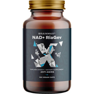 BrainMax NAD+ RiaGev, 750 mg, 100 rostlinných kapslí Nikotinamid adenindinukleotid s patentovanou formou RiaGev®
