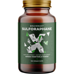 BrainMax Sulforaphane 35 mg, Sulforafan, 100 rostlinných kapslí Sulforafan z extraktu semen brokolice, 35 mg
