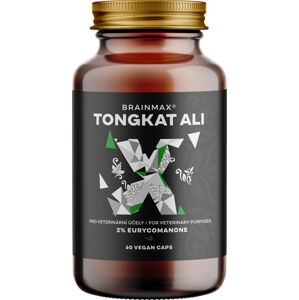 BrainMax Tongkat Ali, extrémně silný extrakt, 500 mg, 60 rostlinných kapslí Nejsilnější extrakt na trhu! 2% eurykomanonů pro maximální účinek!