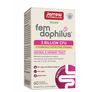 Jarrow Formulas Women's Fem Dophilus, vaginální probiotika, 5 miliard, 60 rostlinných kapslí