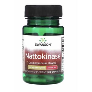 Swanson Nattokinase, natokináza, 100 mg, 30 kapslí