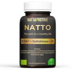 Natto Active Natto K2 Mk7, Nattokináza s vitamínem D3, 60 tablet