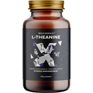 BrainMax L-Theanine, 90 g Aminokyselina k navození pocitů relaxace, snížení stresu a mentální bdělosti