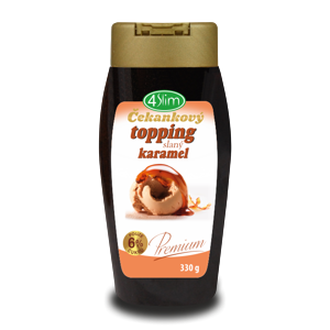 4Slim - Čekankový topping slaný karamel, 330 g