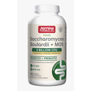 Jarrow Formulas Jarrow Saccharomyces Boulardii + MOS, Probiotika, 5 miliard CFU, 90 rostlinných kapslí