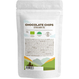 BrainMax Pure Dark Chocolate 70% Chips, čokoládové pecičky z hořké čokolády, BIO, 250 g *CZ-BIO-001 certifikát