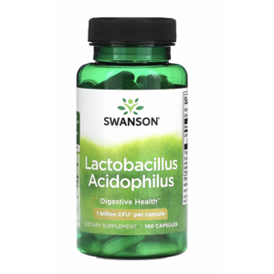 Swanson Lactobacillus Acidophilus, 1 miliarda CFU, 100 kapslí Doplněk stravy
