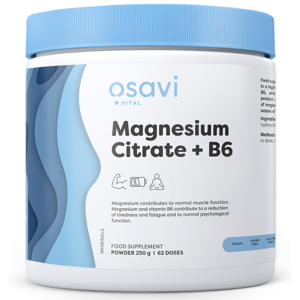 Osavi Magnesium citrate + B6, 250 g Doplněk stravy