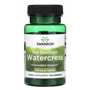 Swanson Full Spectrum Watercress, řeřicha, 400 mg, 60 kapslí Doplněk stravy