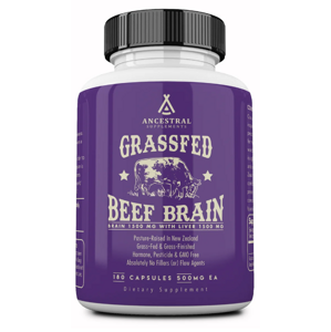 Newtraceuticals Ancestral Supplements, Grass-fed Beef Brain, hovězí mozek, 180 kapslí, 30 dávek Doplněk stravy