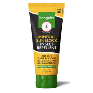Incognito Mineral Sunblock Insect Repellent, Opalovací krém s repelentním účinkem SPF 30, 100 ml