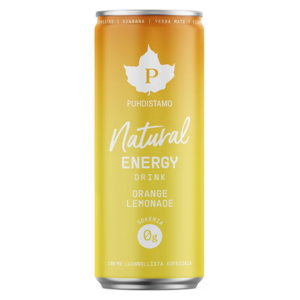 Puhdistamo Natural Energy Drink Orange Lemonde, Energetický drink, Pomeranč, 330 ml