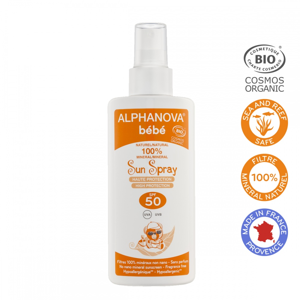 Alphanova - Opalovací krém ve spreji pro děti SPF 50 BIO, 125 g