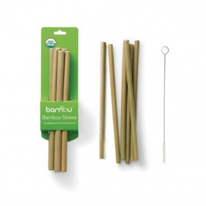 Bambu - Bambusová brčka s kartáčkem - 6ks