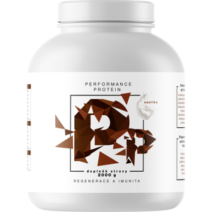 BrainMax Performance Protein Vanilka 2 kg Nativní syrovátkový protein s grass-fed hovězím kolagenem a kravským kolostrem, doplněk stravy