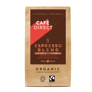 Cafédirect - BIO Espresso Blend zrnková káva s tóny rumu a praženého cukru, 227 g *cz-bio-002 certifikát