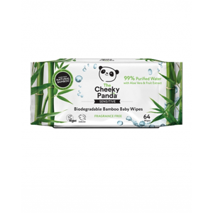 Cheeky Panda dětské vlhčené bambusové ubrousky 100% rozložitelné 64ks