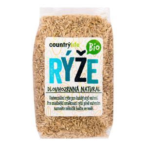 CountryLife - Rýže dlouhozrnná natural BIO, 500g *CZ-BIO-001 certifikát certifikát,