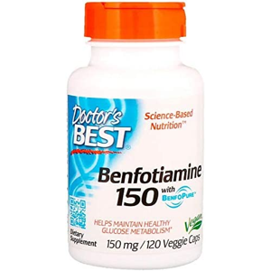 Doctor's Best Benfotiamine with BenfoPure (vitamin B1), 150 mg, 120 rostlinných kapslí