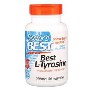 Doctor's Best Best L-Tyrosine, 500 mg, 120 kapslí