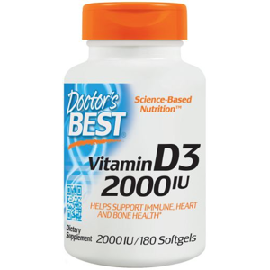 Doctor's Best Doctor’s Best Vitamin D3, 2000 IU, 180 softgel kapslí