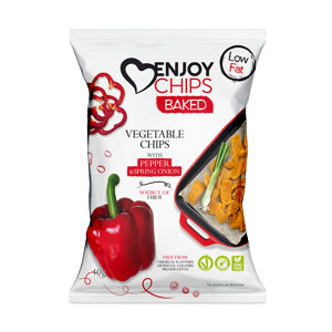 Enjoy Chips - Baked - Červená paprika a jarní cibulka, 40g