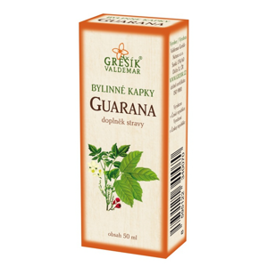 Grešík bylinné kapky Guarana 40% líh 50 ml