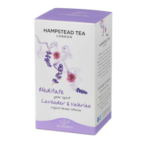 Hampstead Tea London BIO bylinný čaj s levandulí a kozlíkem, 20ks *GB-ORG-06 Certifikát