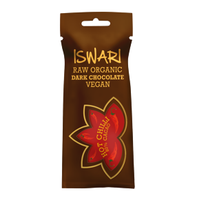Iswari - Čokoládové bonbóny - Hot Chilli 80% BIO RAW, 40g