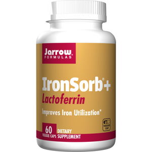 Jarrow Formulas IronSorb® + Lactoferrin, Komplex železa a Laktoferin, 60 rostlinných kapslí