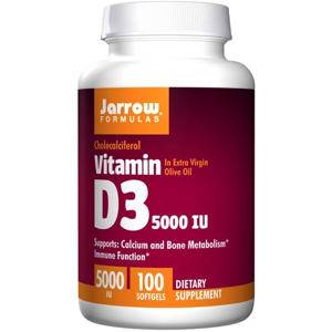 Jarrow Formulas Jarrow Vitamin D3, 5000IU, 100 softgelových kapslí