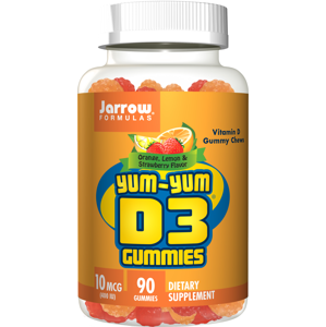 Jarrow Formulas Jarrow Yum-Yum D3 Gummies, želatinové pastilky s vitamínem D3, pomeranč, citron, jahoda, 90 pastilek
