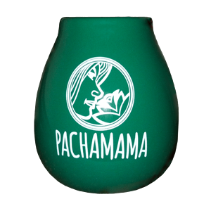 Kalabasa keramická - Zelená s nápisem Pachamama