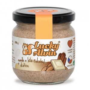 LuckyAlvin - Mandle + Bílá čokoláda + skořice 200g