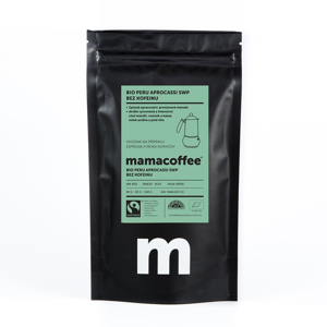 Mamacoffee - Bio Peru Aprocassi SWP bez kofeinu, 100g Druh mletí: Mletá *cz-bio-002 certifikát