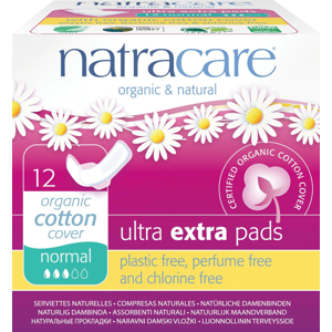 NATRACARE Menstruační vložky Ultra Extra Normal s křidélky 12 ks