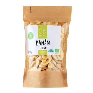 NATU - Banán chipsy BIO, 170g